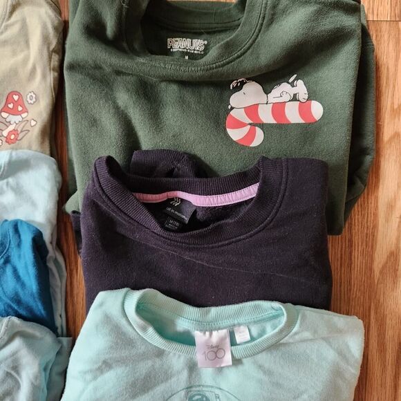 Girls Clothing Lot 16pc Sz Medium Sleeveless, Short Sleeve, Sweatshirts, Leggin - Picture 7 of 10